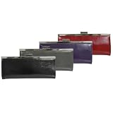 Mundi Patent Leather Clip Top Clutch