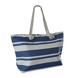 New England Striped Shopping Shoulder Bag