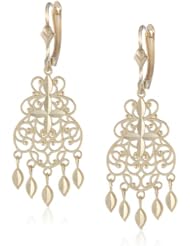 14K Yellow Gold Chandelier Earrings (1 1/2" x 1/2")