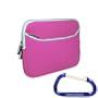 Baby Pink Soft Neoprene Carrying Case for the Sony Vaio W or any 10 Inch Series Netbook Laptop Computer and 10 Inch Screen Protector with Free Carabiner Key Chain
