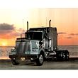 Lt Blue Western Star tractor trailer trucker Art Print Poster - 13x19