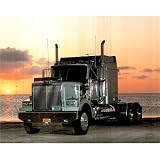Lt Blue Western Star tractor trailer trucker Art Print Poster - 13x19