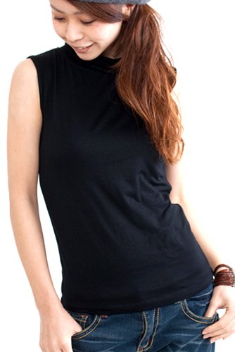 (ナドゥー) nadoo 全15色 ノースリーブ タートルネック カットソー ヨガウェア フィットネス ダンス 127