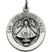 Clevereve's Sterling Silver 18.25 mm Rd San Juan Los Lagos Pnd Mdl W 18 Inch Chain