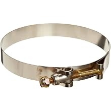 Murray TB Series Stainless Steel 300 Bolt Hose Clamp, 4.81" Min Clamp ID, 5.12" Max Clamp ID, 3/4" Band Width, Pack Of 5