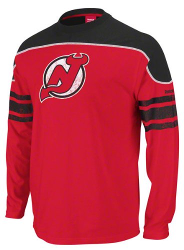 New Jersey Devils Red Shootout Team Jersey Long Sleeve T-Shirt