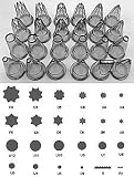 Fat Daddio's 24-Piece Polycarbonate Pastry Tube Set with Hinged Box