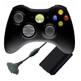 Xbox 360 Play & Charge Kit with Black Controller