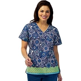 Tafford Nursing Scrubs New Vibe Crossover Border Scrub Top