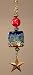 All American Star Red and Blue Ceiling Fan Pull / Light Pull