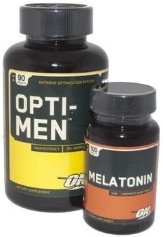 Optimum Nutrition Opti-Men 90 Ct. / Melatonin 3mg 100 Ct. Combo
