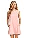 Romwe Women's Summer Casual Sleeveless Crew Neck Cocktail Party Dress Pink M