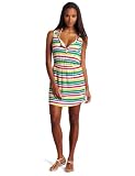 Shoshanna Women's Snap Front Racerback Dress, Beach Club Stripe, Medium