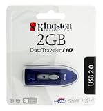 Kingston 2GB USB 2.0 Hi-Speed DataTraveler 110 (Blue) (DT110B/2GB)