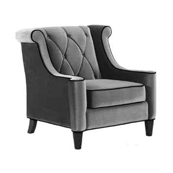 Armen Living 844 Barrister Chair, Gray,Armen Living,LC8441GRAY,2245897