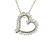 FOJO's Diamond in 18K Gold Over Sterling Silver Heart Pendant (1/2 ct. tw.)