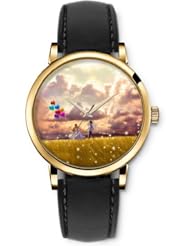 SPRAWL Aanalog Fashion Series Gold Ladies Watches of Genuine Black Leather Strap,Unique Wrist Watch for Women Girls Designed with Lovers in the field