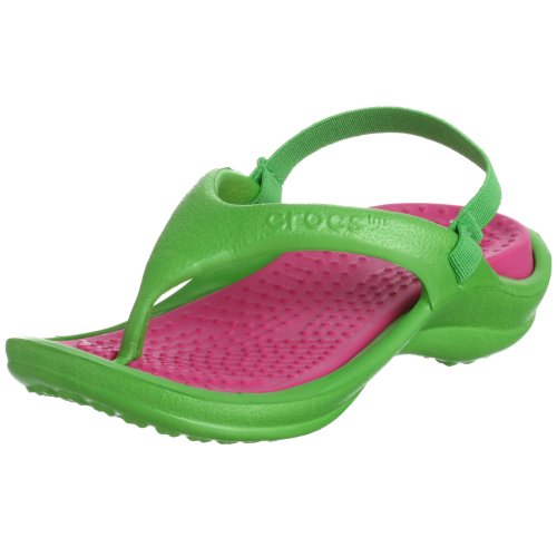 crocs Toddler Athens Sandal,Lime/Fuchsia,6-7 M US Toddler