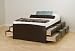 Queen Size 12 Drawer Captains Bed - Espresso