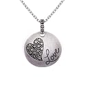 Heart "Love" Round Pendant