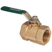 Milwaukee Valve BB2-102 Series Bronze Butterfly Valve, Unibody, Stainless Steel 304 Disc, Lever Handle with Memory Stop, NPT Female