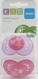 MAM CRYSTAL SILICONE BPA FREE PACIFIERS 6 M + Girl Colors