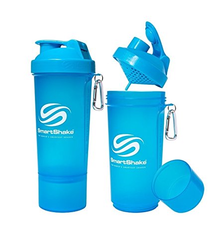 SmartShake Slim Neon Blue 17oz (500ml)