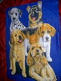 Picture Of New Dogs Alsation Dalmation Polar Fleece Blanket Throw