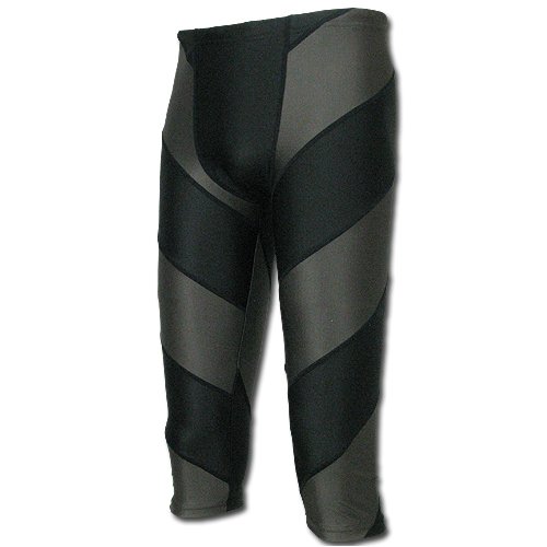 adidas アディダス RUNNING 3/4タイツ 2010MODEL《メンズ：ブラック/ダークシンダー》ランニング ボーダークロップド KF451-P66040