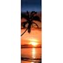 (21x62) Paradise (Sunset & Palm Tree) Photo Print Door Poster