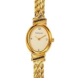 Women's Blue Cubic Zirconium Gold Tone PVD Stainless Steel