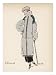 3/4 Length Coat in Grey Squirrel Fur with a High Stand Collar Stretched Canvas Poster Print