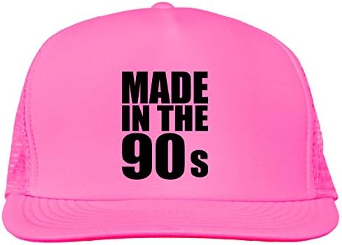 Made in The 90s Bright neon Truckers mesh snap Back hat in 6 Bright Colors