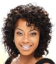 Milky Way 100% Human Hair Lace Front Wig - RAINA - 1B