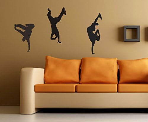 Breakdancers wall decal set