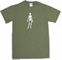 Human Skeleton Logo Men's Tee Shirt 5XL-Olive