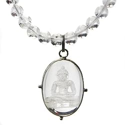 Semi Precious Crystal Buddha Necklace