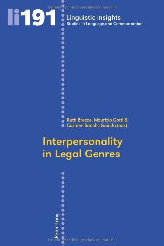 Interpersonality in Legal Genres (Linguistic Insights)