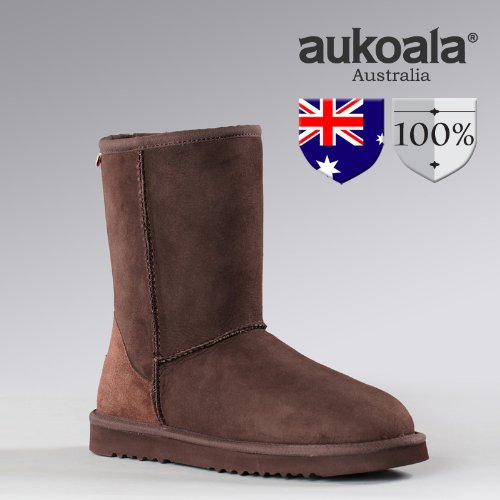Aukoala Snow Boots Australia Sheepskin Warm Classic Short For Womens_Chocolate_Us Size 8 On Sale