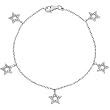 14K White Gold Diamond Star Bracelet - 0.50 Ct.