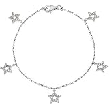 14K White Gold Diamond Star Bracelet - 0.50 Ct.