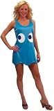 Adult Deluxe Blue Pac Man Inky Costume Tank Dress