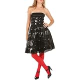 Betsey Johnson De Ja Vu Black Strapless Dress