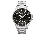 BULOVA Watches:Bulova Mens Adventurer - Stainless Case and Bracelet - Black Dial - 44mm