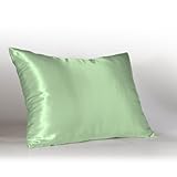 Luxury Seafoam Satin Pillow Case w/Hidden Zipper, Queen