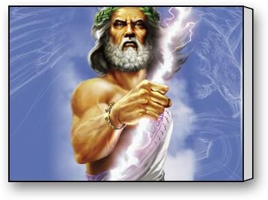 Funnyone Custom Modern Wall Art Decoration for Home Zeus Greek Mythology Canvas Prints