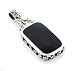 Sterling Silver Reversible Black Onyx and Mother of Pearl Slide Pendant