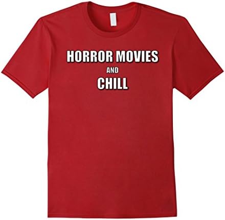 Men's Horror Movies And Chill T-Shirt Medium Cranberry