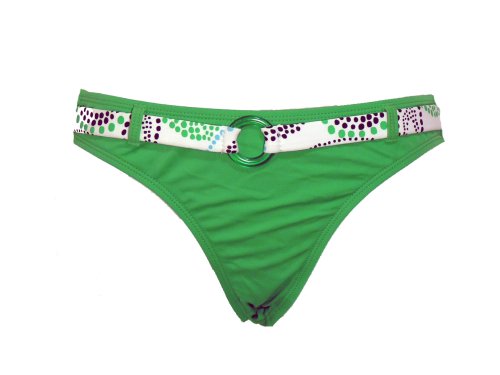 Next by Athena Green Retro Swimsuit Bottom w/Belt 8