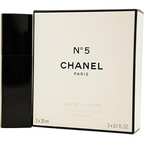 No. 5 by Chanel Eau de Toilette Refillable Purse Spray & Two Refills 20ml